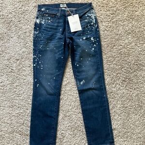 J.CREW LIMITED EDITION PAINT SPLATTER SLIM BROCKEN IN BOYFRIEND JEANS. SIZE:26.